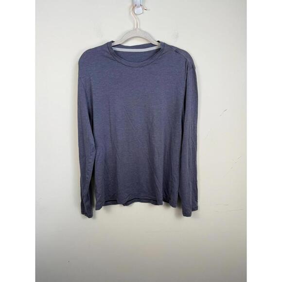 Lululemon Soft Jersey Long-Sleeve Shirt Heather Blue Large - Picture 1 of 5